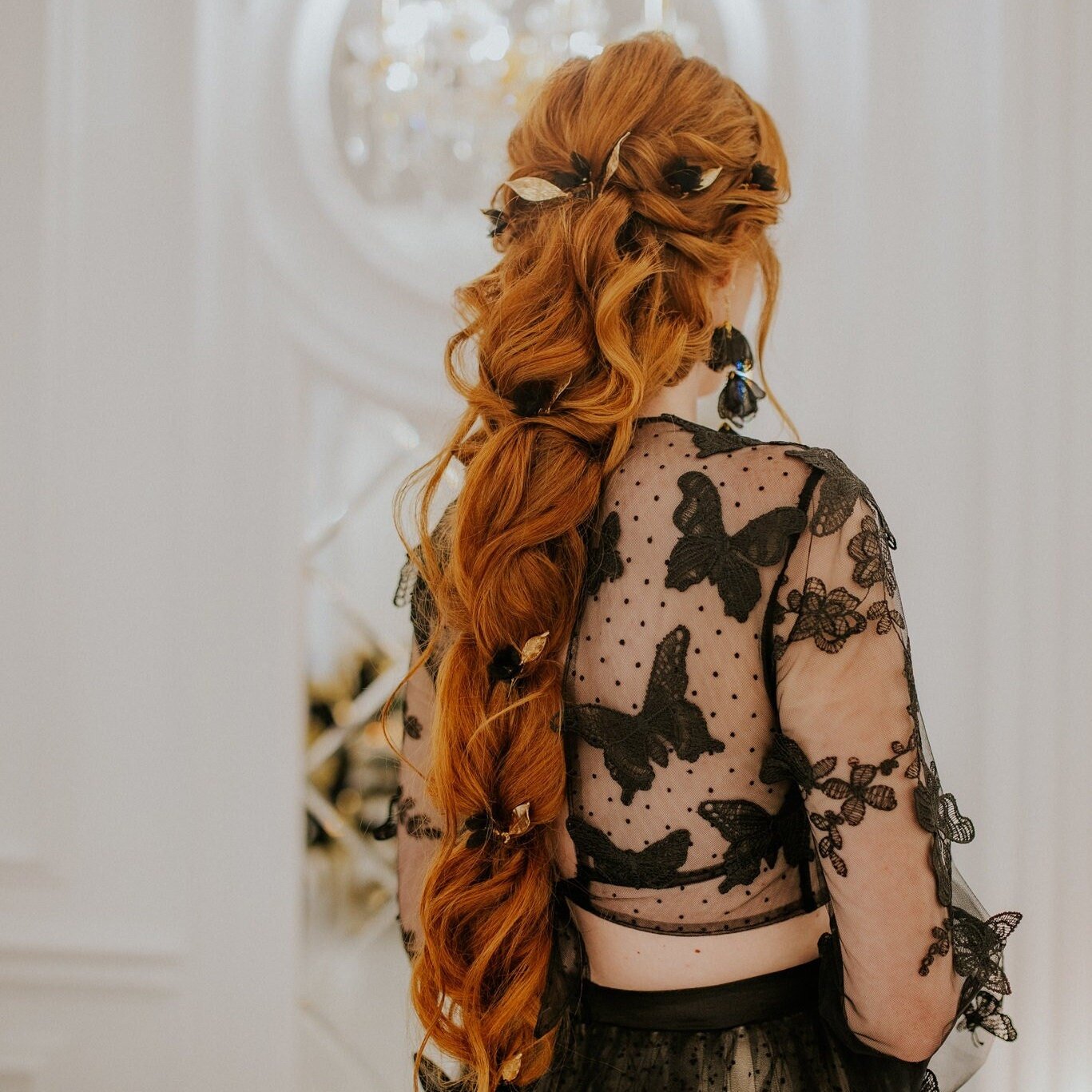 Champagne Leaf Hairpins